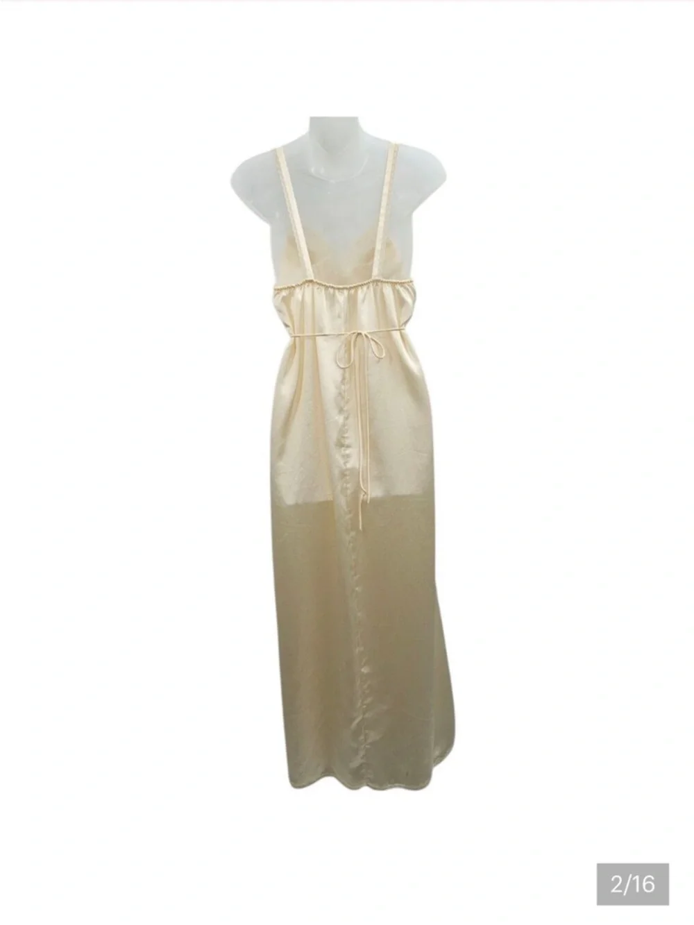 Vintage Miss Dior Full Slip Dress in Ivory - Picture 2 of 9